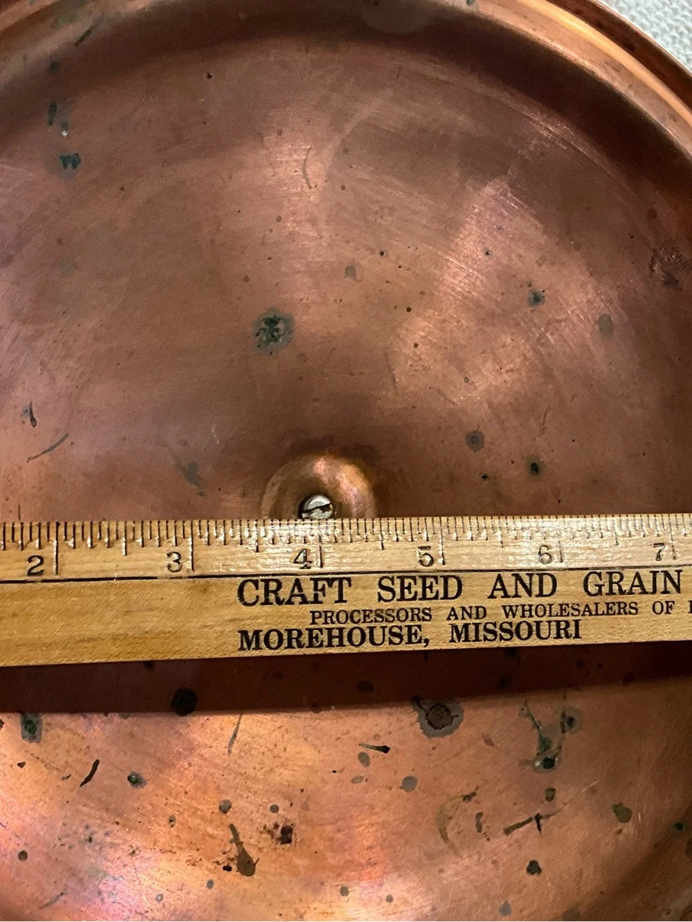 Vintage Copper Replacement Lid 10” with Black Wood Knob for Pot or Pan